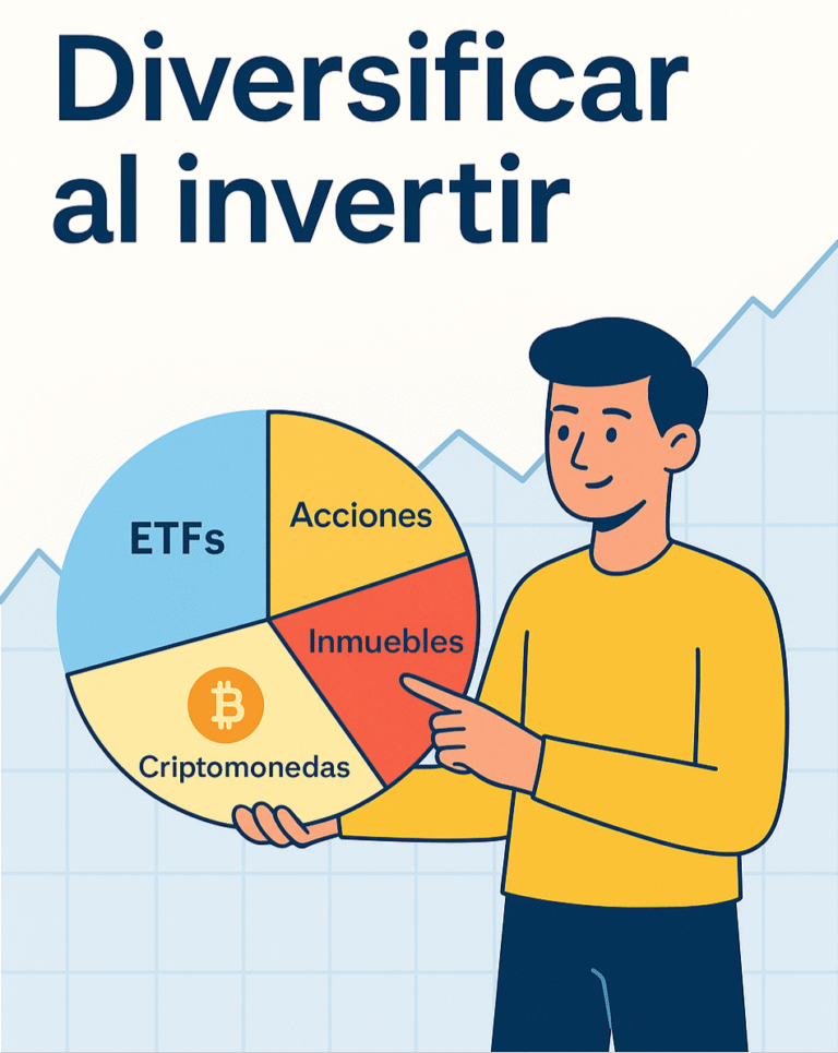 Ejemplo visual de cómo diversificar al invertir